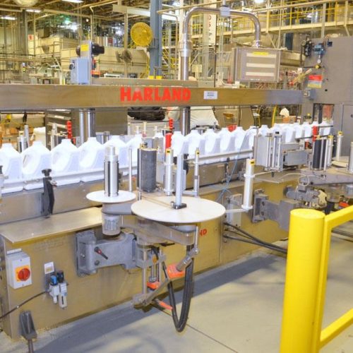 Harland Mercury 250 PPM Front and Back Pressure Sensitive Labeler w/ Redundant Heads