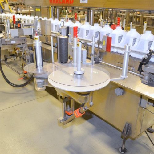 Harland Mercury 250 PPM Front and Back Pressure Sensitive Labeler w/ Redundant Heads