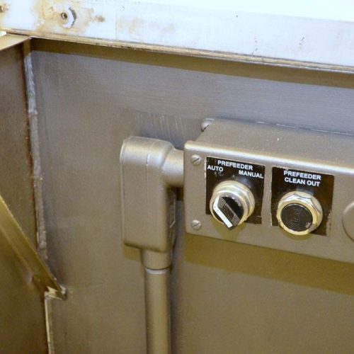 Bulk Bottle Live Bottom Feed Hopper with Integrated S/S Elevator