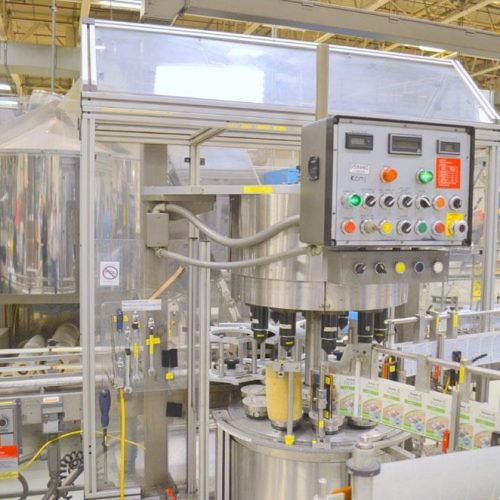 Sancoa / Weiler Model RL200 Dual Head Front and Back Rotary Inline Labeler