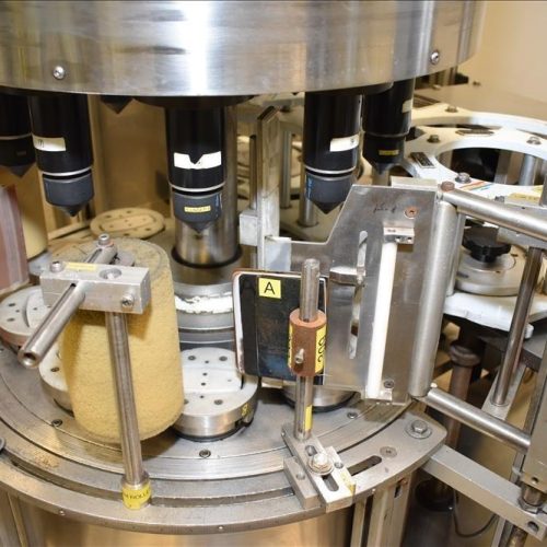 Sancoa / Weiler Model RL200 Dual Head Front and Back Rotary Inline Labeler