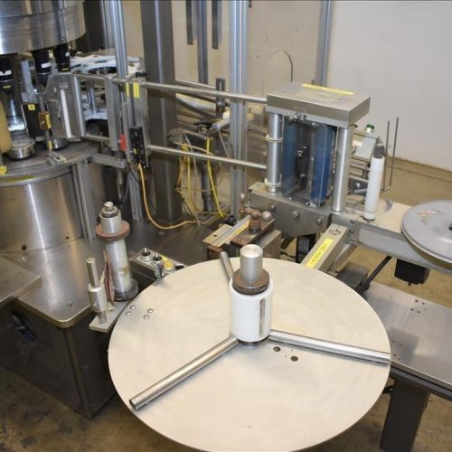 Sancoa / Weiler Model RL200 Dual Head Front and Back Rotary Inline Labeler