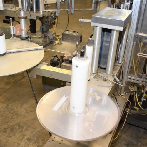 Sancoa / Weiler Model RL200 Dual Head Front and Back Rotary Inline Labeler