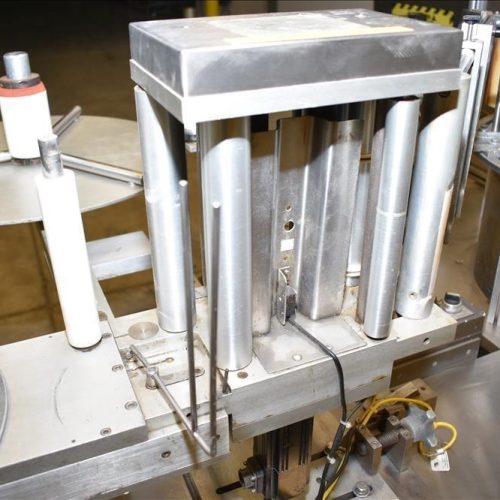 Sancoa / Weiler Model RL200 Dual Head Front and Back Rotary Inline Labeler