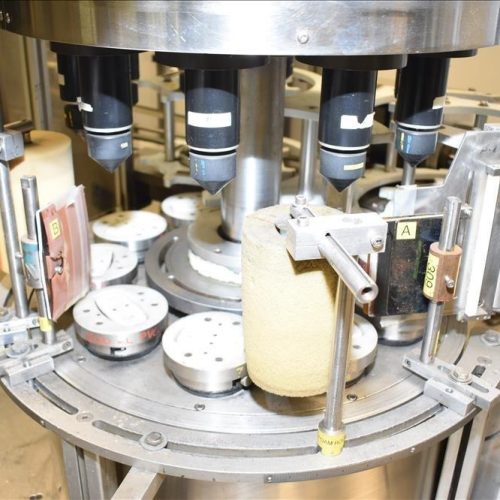 Sancoa / Weiler Model RL200 Dual Head Front and Back Rotary Inline Labeler