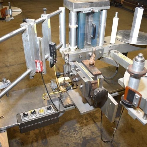 Sancoa / Weiler Model RL200 Dual Head Front and Back Rotary Inline Labeler