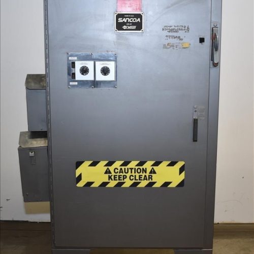 Sancoa / Weiler Model RL200 Dual Head Front and Back Rotary Inline Labeler