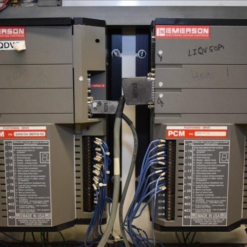 Sancoa / Weiler Model RL200 Dual Head Front and Back Rotary Inline Labeler