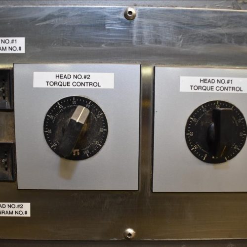 Sancoa / Weiler Model RL200 Dual Head Front and Back Rotary Inline Labeler