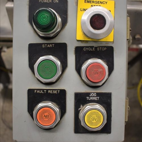 Sancoa / Weiler Model RL200 Dual Head Front and Back Rotary Inline Labeler