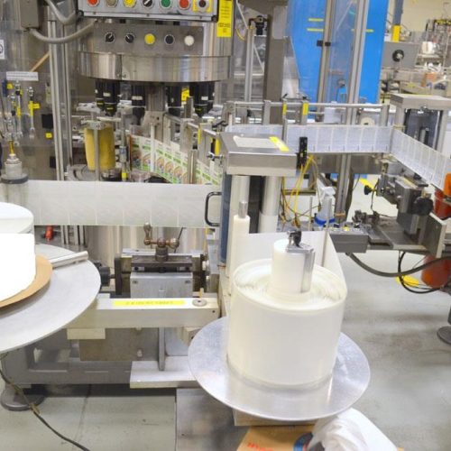 Sancoa / Weiler Model RL200 Dual Head Front and Back Rotary Inline Labeler