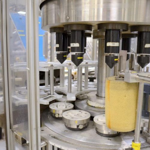 Sancoa / Weiler Model RL200 Dual Head Front and Back Rotary Inline Labeler