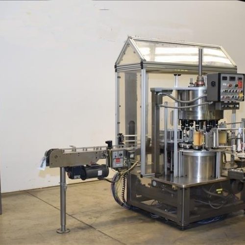 Sancoa / Weiler Model RL200 Dual Head Front and Back Rotary Inline Labeler