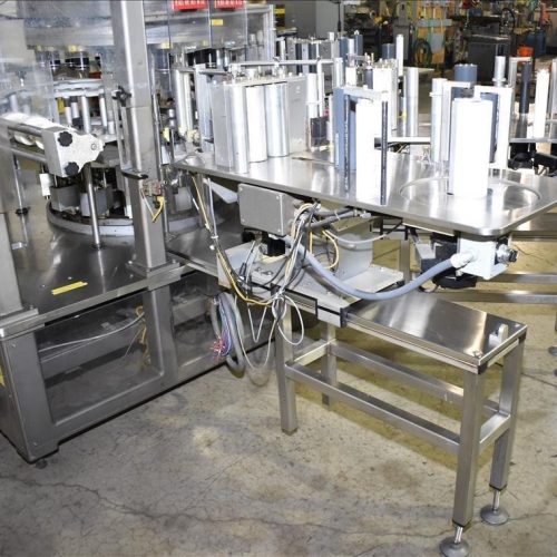 Sancoa Model RL4000 (4) Panel High Speed Pressure Sensitive Rotary Labeler