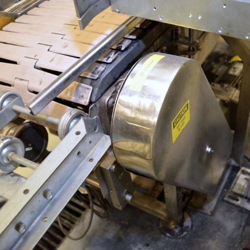 Approximately 4 ft L x 12 in W S/S Table Top Chain Line Conveyor