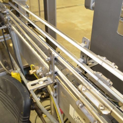 Approximately 20 ft L x 4-1/2 in W Tabletop Chain Conveyor