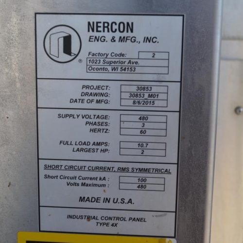 Nercon Model FlexLift S/S Case, Bundle or Bag Lift or Lower Transfer Elevator