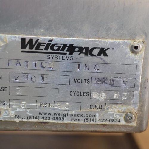 WeighPack Swifty Bagger 1200 S/S 30 BPM Preformed Bagger