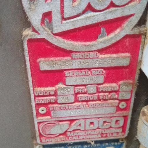 Adco Model 9JBC125EC 125 CPM Auto Hot Melt Horizontal Cartoner w Pro Blue