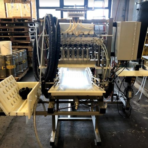 Meheen Model M6 40 BPM Bottling System with Crowner and  PS Inline Labeler