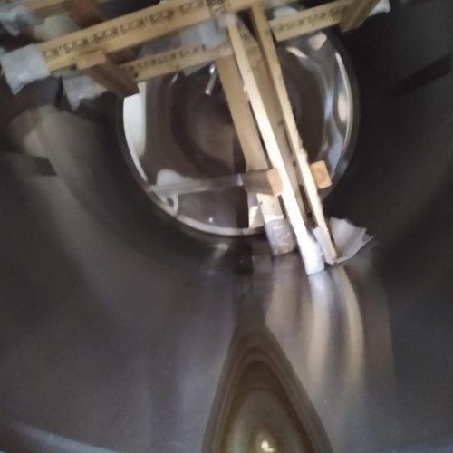 1,200 Gallon CVC 316 S/S Vertical Single Wall Bottom Turbine Agitated Tank