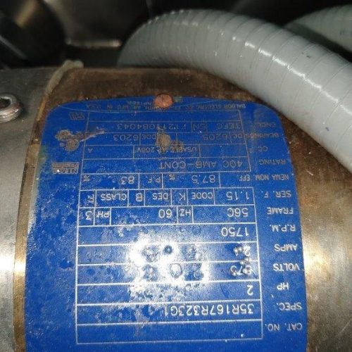 1,200 Gallon CVC 316 S/S Vertical Single Wall Bottom Turbine Agitated Tank