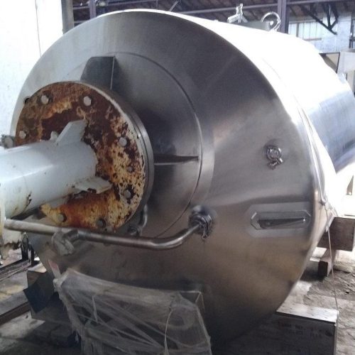 1,500 Gallon CVC 316 S/S Vertical Single Wall High Shear Agitated Tank