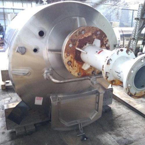1,500 Gallon CVC 316 S/S Vertical Single Wall High Shear Agitated Tank