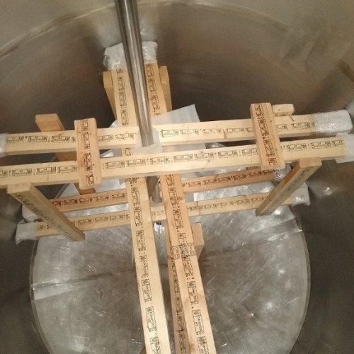 1,500 Gallon CVC 316 S/S Vertical Single Wall Bottom Turbine Agitated Tank