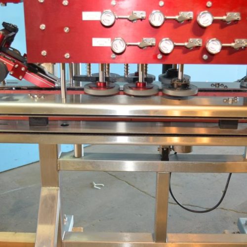 Chadam (6) Quill Inline Spindle Capper with S/S Vibratory Feed Bowl and Cap Chute