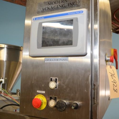 Modern Packaging Model MR8 Single Head 30 CPM S/S Rotary Cup Filler and Sealer