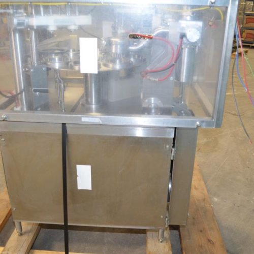 Modern Packaging Model MR8 Single Head 30 CPM S/S Rotary Cup Filler and Sealer