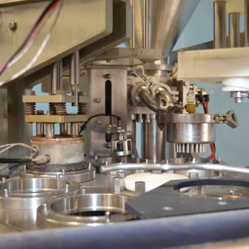 Modern Packaging Model MR8 Single Head 30 CPM S/S Rotary Cup Filler and Sealer