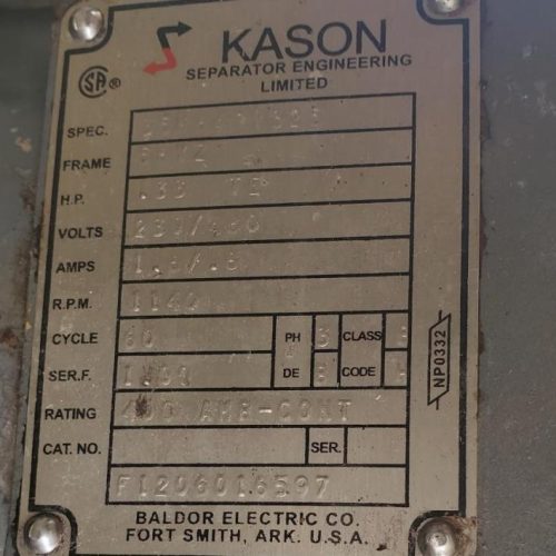 Kason 24 in Diameter S/S Single Deck Vibratory Sifter Screener