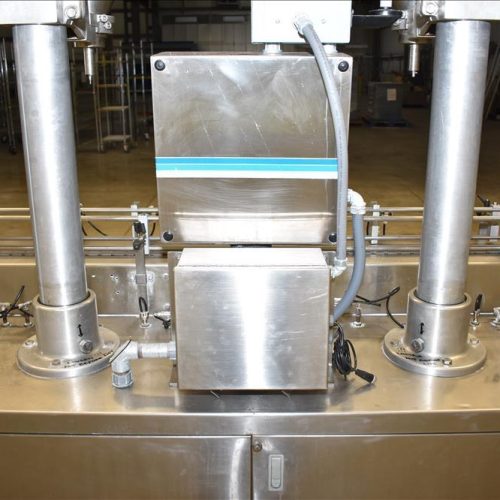 Mateer Burt Model 4020 Dual Head S/S Powder Auger Filler w 4.5in Wide Conveyor