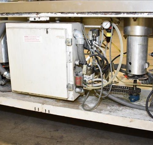 Mateer Burt Model 4020 Dual Head S/S Powder Auger Filler w 4.5in Wide Conveyor