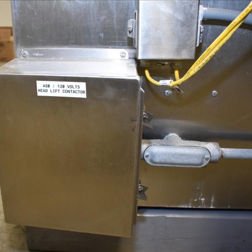 Mateer Burt Model 4020 Dual Head S/S Powder Auger Filler w 4.5in Wide Conveyor