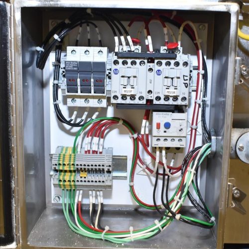 Mateer Burt Model 4020 Dual Head S/S Powder Auger Filler w 4.5in Wide Conveyor