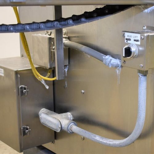 Mateer Burt Model 4020 Dual Head S/S Powder Auger Filler w 4.5in Wide Conveyor