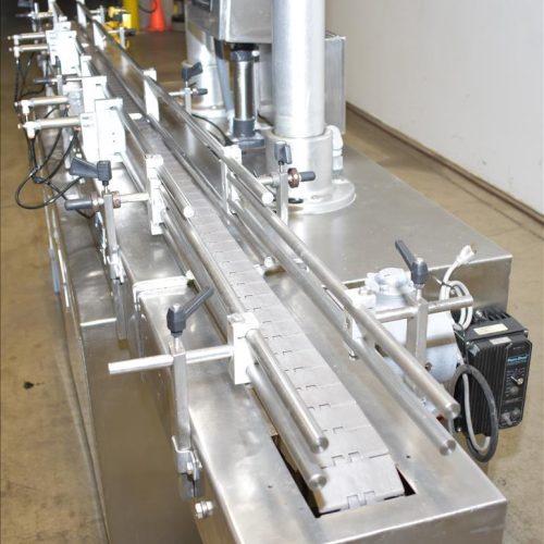 Mateer Burt Model 4020 Dual Head S/S Powder Auger Filler w 4.5in Wide Conveyor