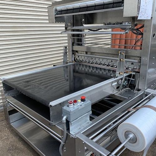 Polypack Model IL40XL 30 PPM S/S Shrink Bundler with Heat Shrink Tunnel