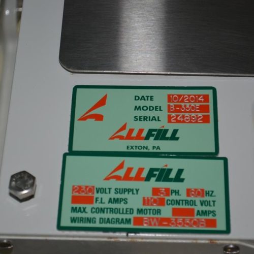 All Fill Model B350E Single Head Volumetric Auger Filler with Agitated Hopper