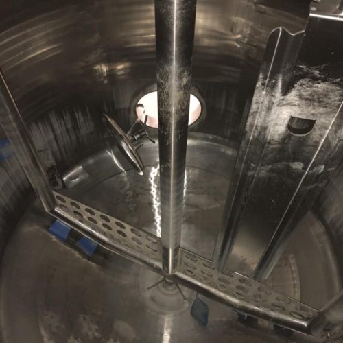 2,500 Gallon Feldmeier S/S Jacketed Sweep Scrape Agitated Tank