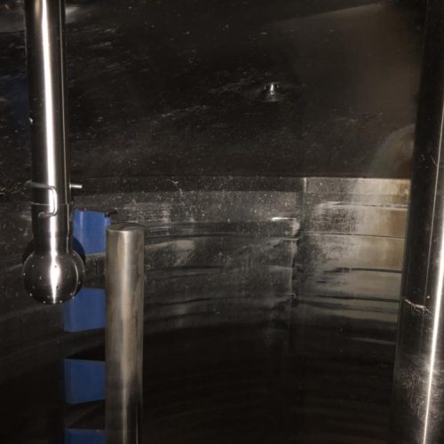 2,500 Gallon Feldmeier S/S Jacketed Sweep Scrape Agitated Tank