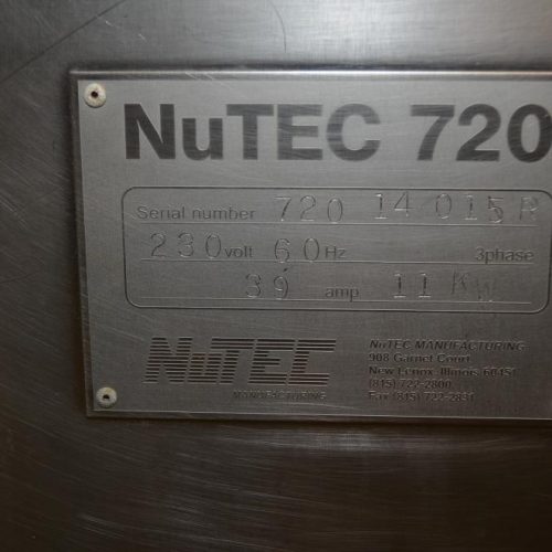 Nutec Model 720 S/S 7,800 PPH Patty Former