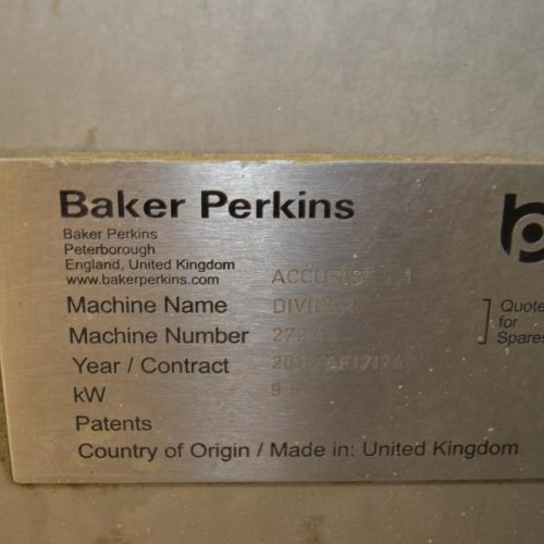 Baker Perkins Model Accurist 2.1 Stainless Steel Dough Divider