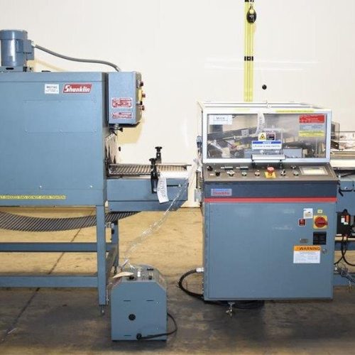 Shanklin Model A26A Automatic L-Bar Sealer with Model T7H Heat Shrink Tunnel