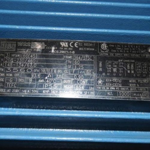 Ampco Model LFV540320TSC 60 HP S/S Centrifugal Pump