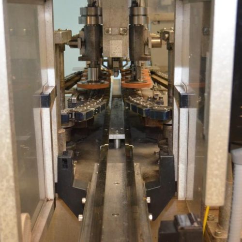 Resina Model NRU40 (8) Quill Inline Spindle Capper with Cap Orientor and Hopper