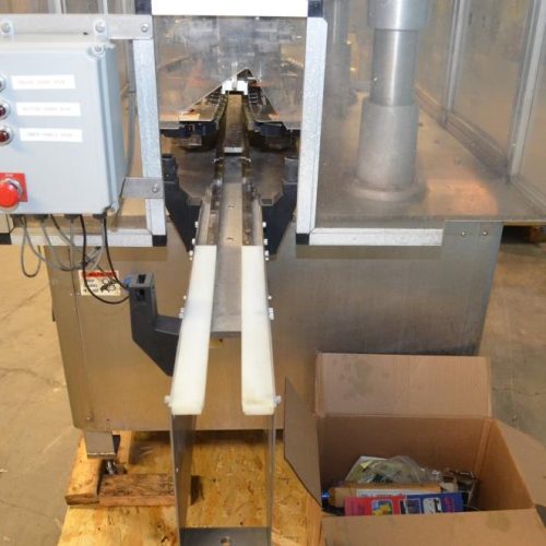 Resina Model NRU40 (8) Quill Inline Spindle Capper with Cap Orientor and Hopper